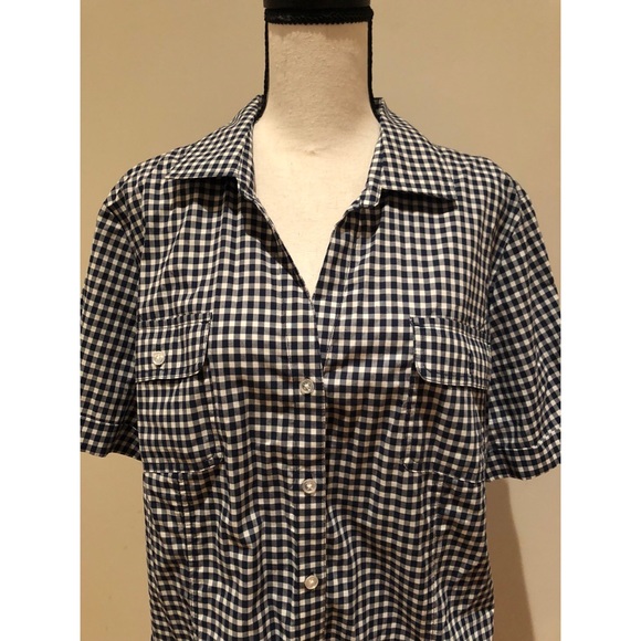 Karen Scott Plaid Button Down Top - Picture 2 of 5
